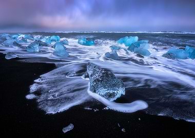 Diamond Beach Moody Sky