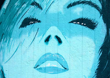 Blue Lady Street Art