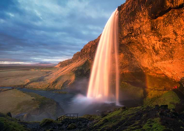 Icelandic Falls Sunset