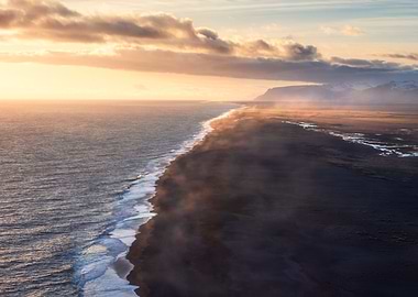 Black Sand Beach Sunset