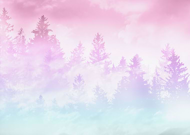 Unicorn Pastel Forest 1