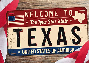 TEXAS PLATES POSTER
