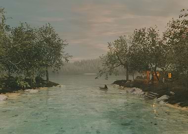 Lake House Scene 1 3D