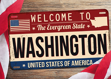 WASHINGTON PLATES POSTER