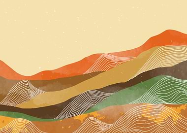 Abstract Mountain art