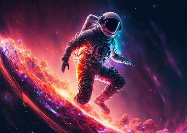 astronaut surfer space