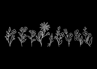 Wildflower Floral Retro