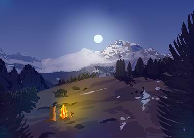 Night in the Dolomites