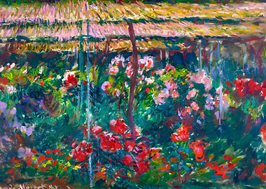 Claude Monet Peony Garden