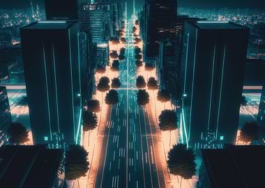 Cyberpunk night city