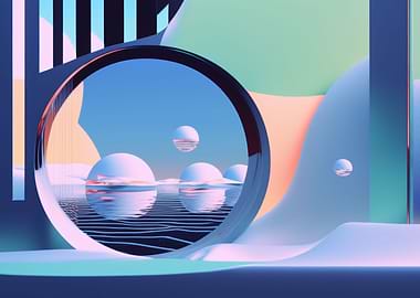 Futurism abstract land