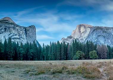 Mountains in Forest Nature