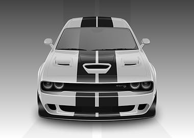 WHITE CHALLENGER HELLCAT
