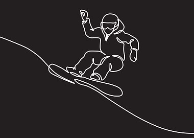 Aesthetic Snowboarder