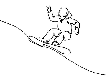 Aesthetic Snowboarder