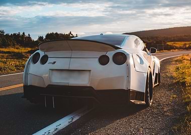 White Nissan GTR Alpha
