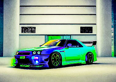 Nissan GTR R34 Neon