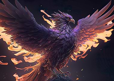 Purple Fire Phoenix