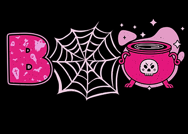 Cute boo with cooking pot