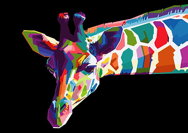 colorful giraffe vector