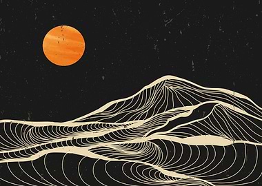 landscape and line art