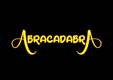 Abracadabra cute text yell