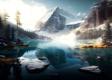 Mountain Lake to Relax