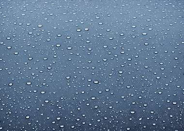 Rain Drops Blue Lights