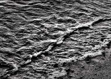 Beach Ripples Black+White