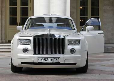 White Rolls Royce Car