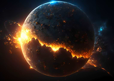 Awesome glowing Planet