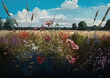 Wild Flowers Watercolor