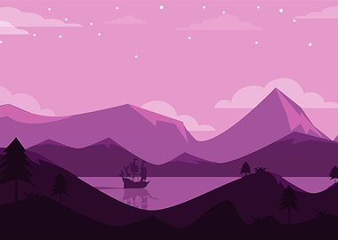 pink mountains