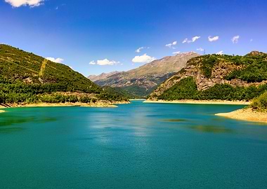 Lake landscape calm blue
