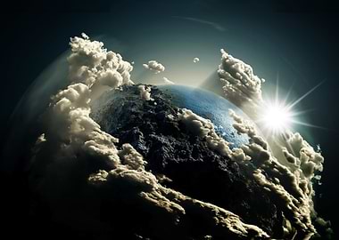 Earth clouds sun universe