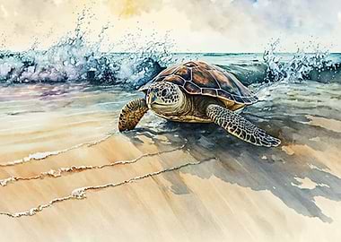 Turtle on Beach
