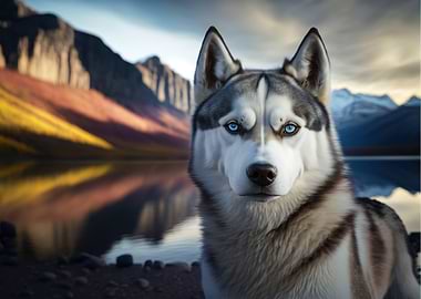 Husky Blue Eyes