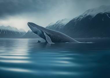 Whale out of water