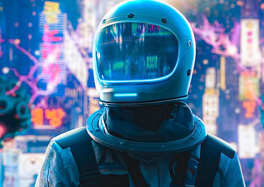 astronaut neon
