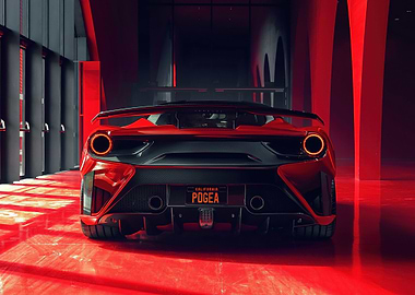 Red Ferrari Super Car