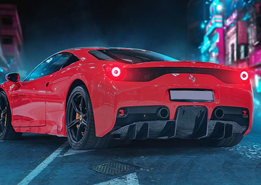 Ferrari on the street