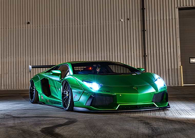 green lamborghini
