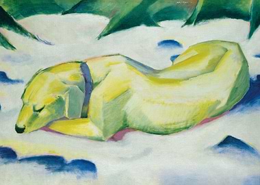 Dog Lying in the Snow