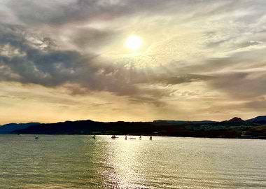 Sailboats Angelic Sunset