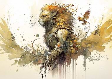 Lion Deity Art