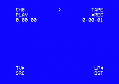 VHS deck tv tape blank cle