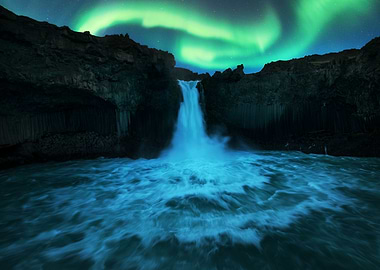 Aldeyjarfoss Aurora