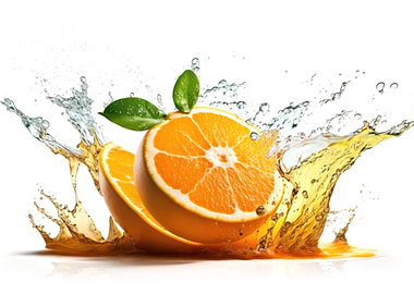 Fruits splashing of juice