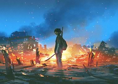 Fantasy apocalyptic world