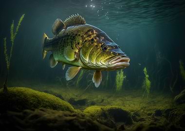 Bass in a river